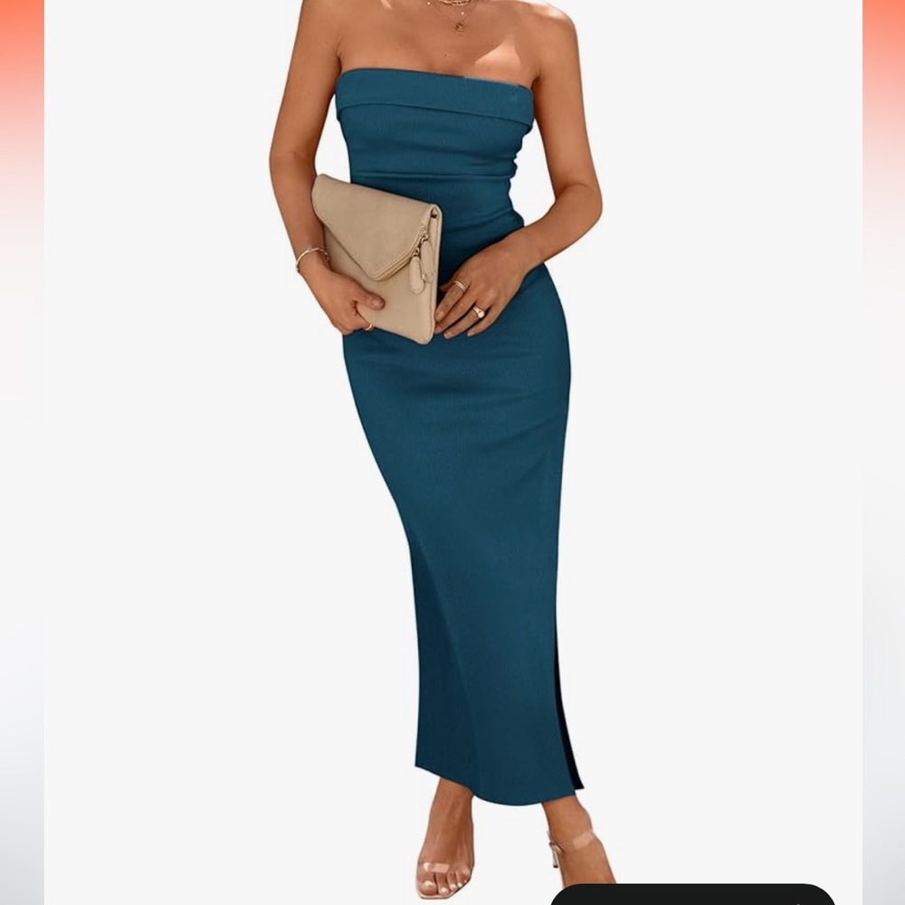 Elegant Teal Maxi Skirt